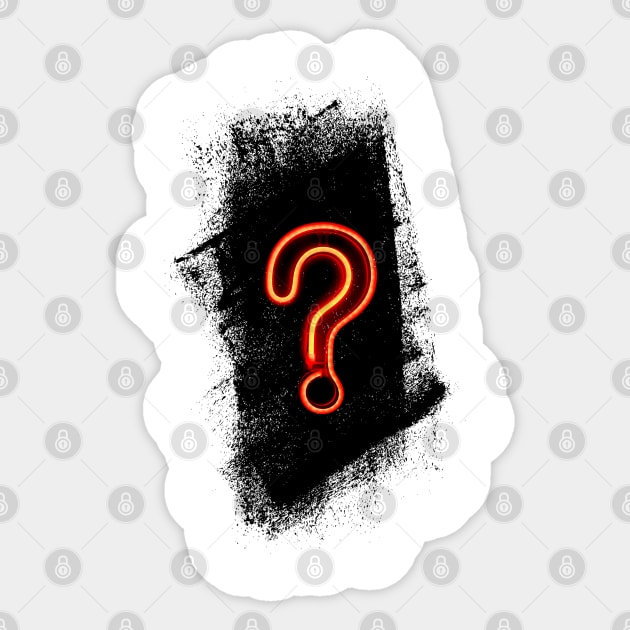 "?" Question mark Neon Sticker by PGP